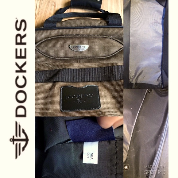 DOCKERS 15" Duffel Bag CarryOn Overnight Weekend Canvas Travel Tote BROWN UNISEX - Picture 6 of 16